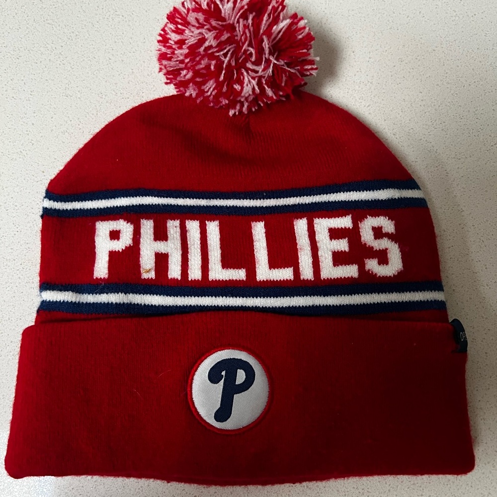 Red Phillies Kids Beanie